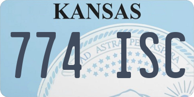 KS license plate 774ISC