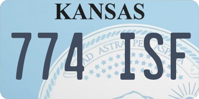 KS license plate 774ISF