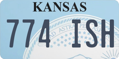 KS license plate 774ISH