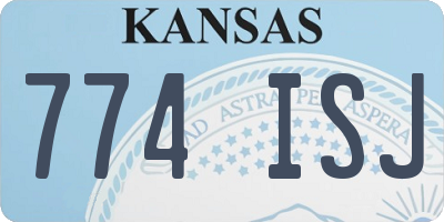 KS license plate 774ISJ