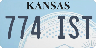 KS license plate 774IST