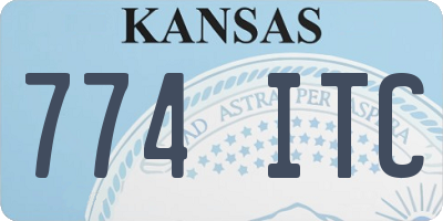 KS license plate 774ITC