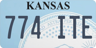 KS license plate 774ITE