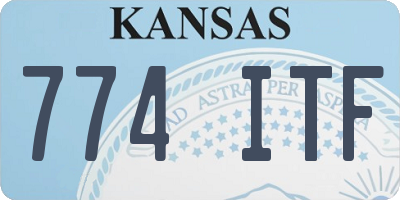 KS license plate 774ITF