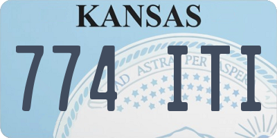 KS license plate 774ITI