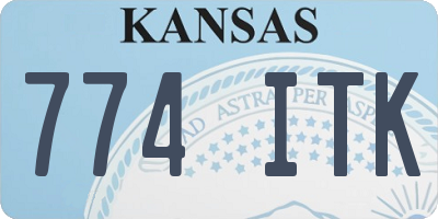 KS license plate 774ITK
