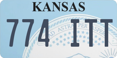 KS license plate 774ITT