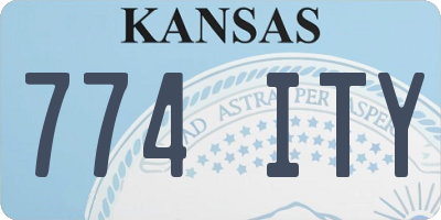 KS license plate 774ITY
