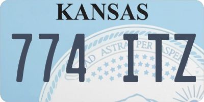 KS license plate 774ITZ