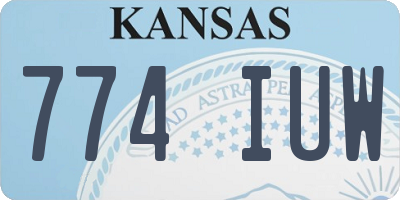KS license plate 774IUW