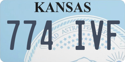 KS license plate 774IVF