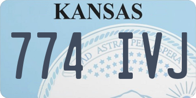 KS license plate 774IVJ