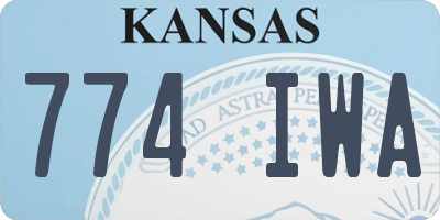 KS license plate 774IWA