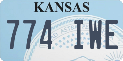 KS license plate 774IWE