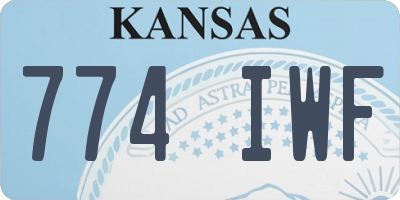 KS license plate 774IWF