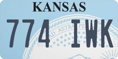 KS license plate 774IWK