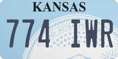 KS license plate 774IWR