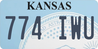 KS license plate 774IWU