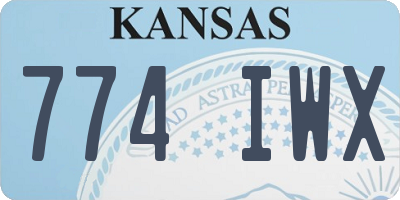 KS license plate 774IWX
