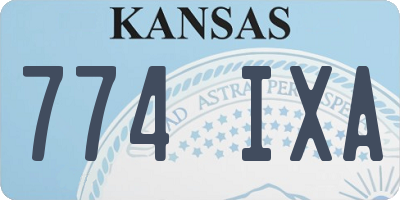 KS license plate 774IXA