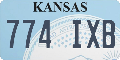 KS license plate 774IXB
