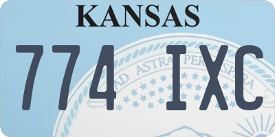 KS license plate 774IXC