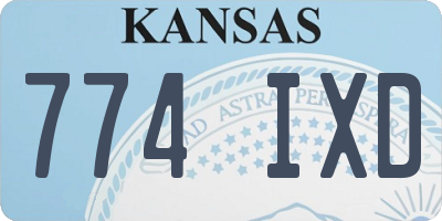 KS license plate 774IXD