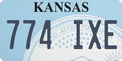 KS license plate 774IXE