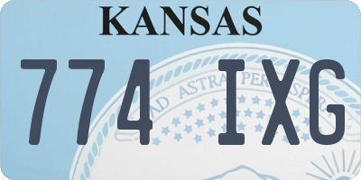 KS license plate 774IXG