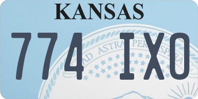 KS license plate 774IXO