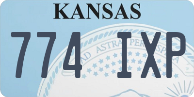 KS license plate 774IXP