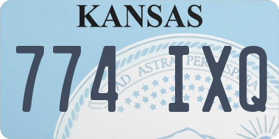 KS license plate 774IXQ