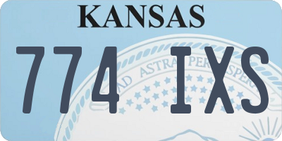 KS license plate 774IXS