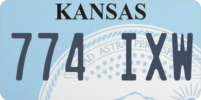 KS license plate 774IXW