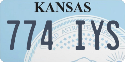 KS license plate 774IYS