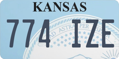 KS license plate 774IZE