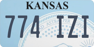 KS license plate 774IZI