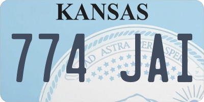 KS license plate 774JAI