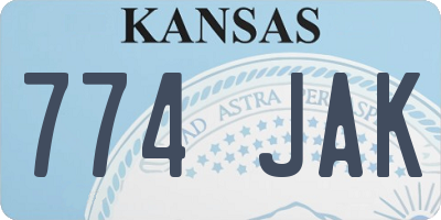 KS license plate 774JAK