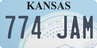 KS license plate 774JAM