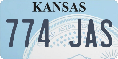 KS license plate 774JAS