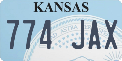 KS license plate 774JAX