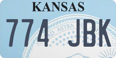 KS license plate 774JBK