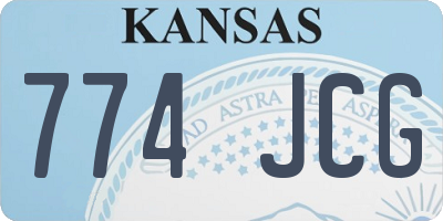 KS license plate 774JCG