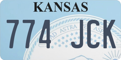 KS license plate 774JCK