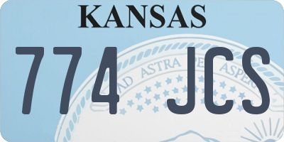 KS license plate 774JCS