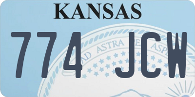 KS license plate 774JCW