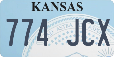 KS license plate 774JCX