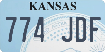 KS license plate 774JDF