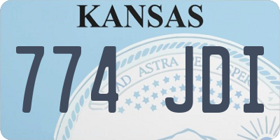 KS license plate 774JDI